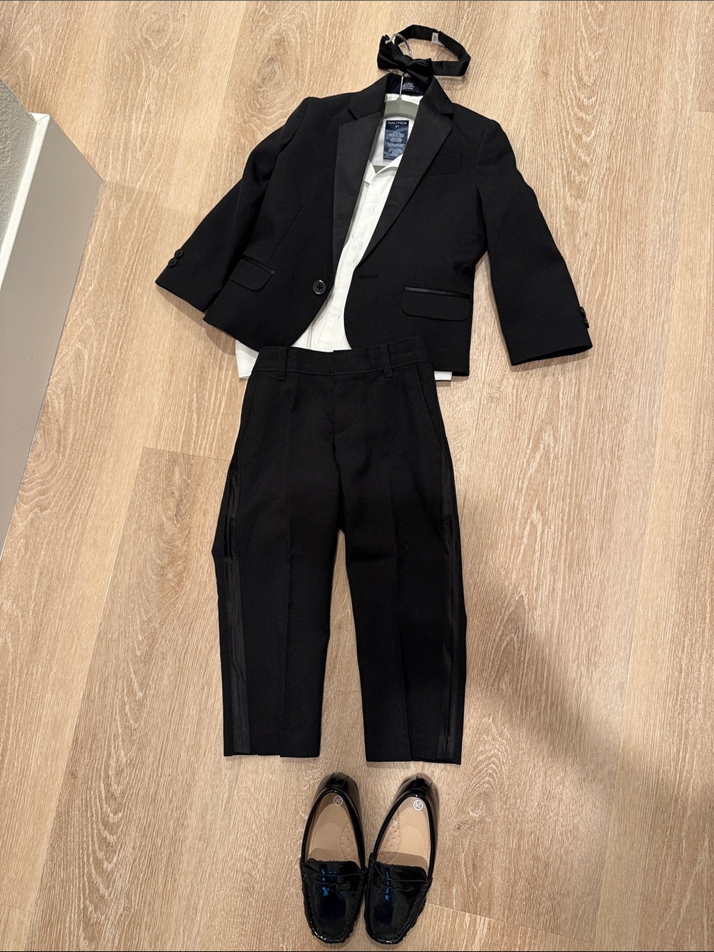 Nautica Black Boys' Formal Two-Piece Suit with White Shirt